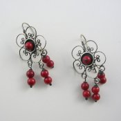 Delicate Silver Filigree Flower Earrings