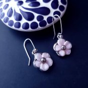 Silver Mother of Pearl Baby Pink Earrings