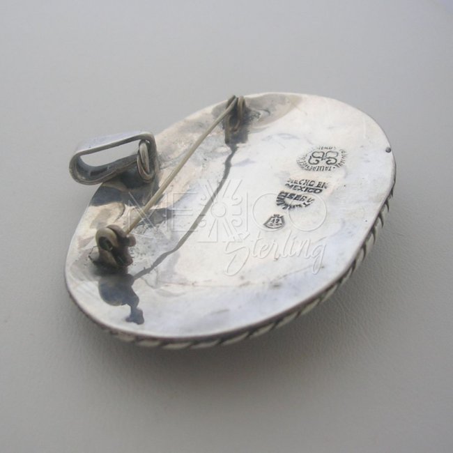 Mexican Vintage Silver Brooch-Pendant