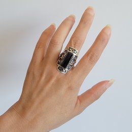 Taxco Silver Aztec Dream Poison Ring