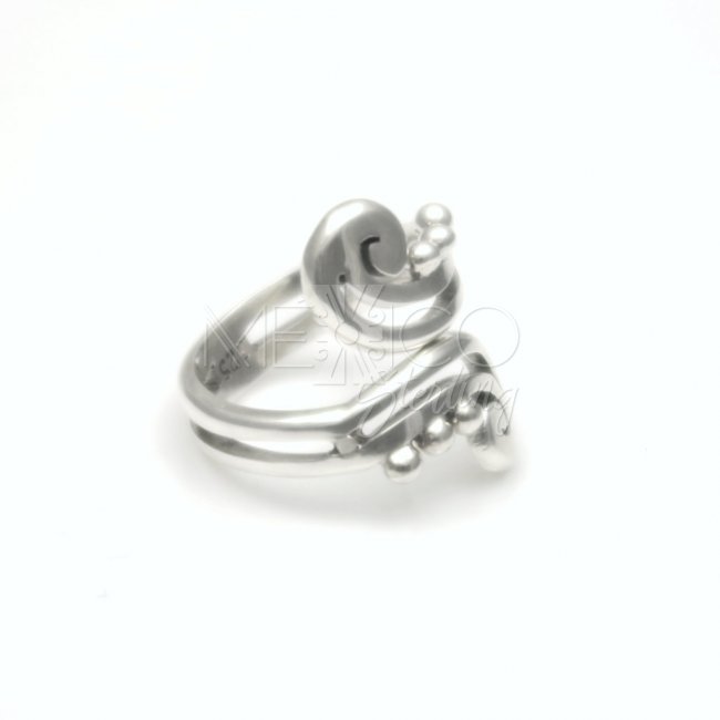 Silver Magic Mayan Waves Ring