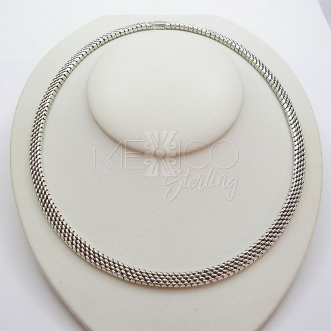 Solid Silver Taxco Necklace