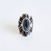 Aztec Oxidized Silver Poison Ring