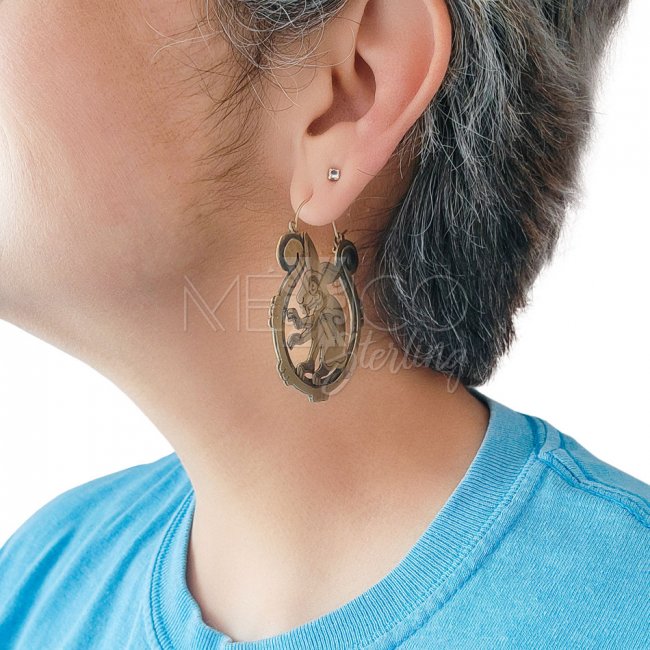 Dreams of Don Juan Brass Rabbit Earrings