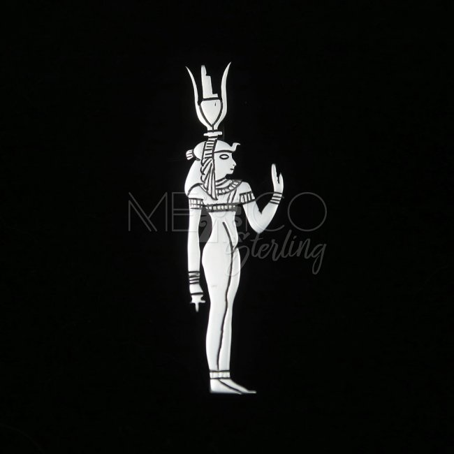 Silver Egypt Goddess Isis Brooch-Pendant