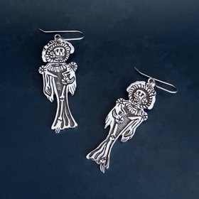 Silver Fashionable Catrina Long Earrings