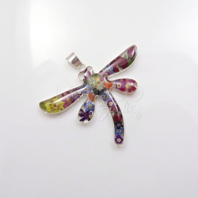 Silver and Still Nature Dragonfly Pendant