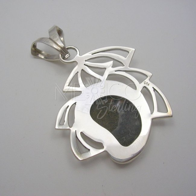 Sterling Silver and Ammonite Pendant