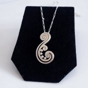 Silver Enchanted Modern Scroll Pendant