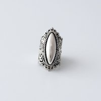 Decorated Adjustable Taxco Silver Poison Ring