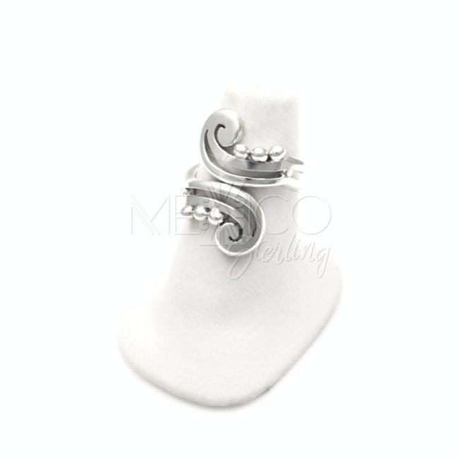 Silver Magic Mayan Waves Ring