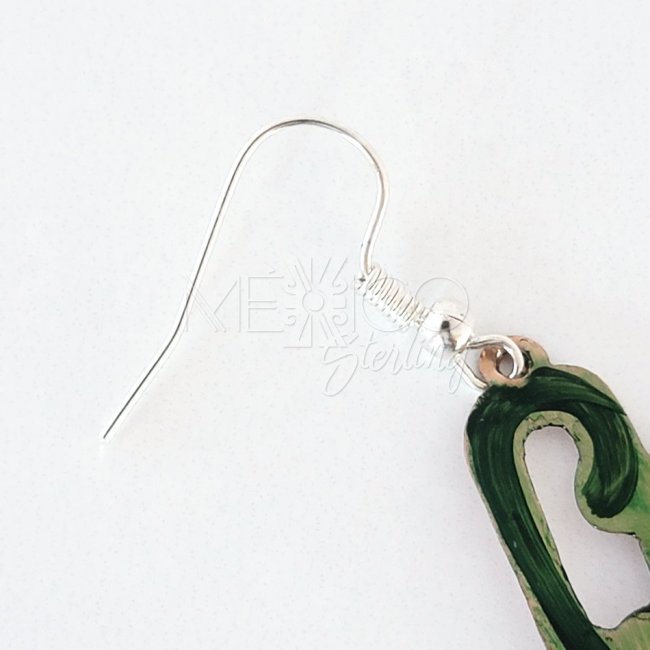 Mexican Decorated Copper Jarritos Earrings