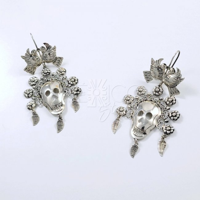 Mazahua Day of the Dead Catrina Earrings