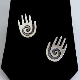Sterling Silver Tribal Hand Post Earrings