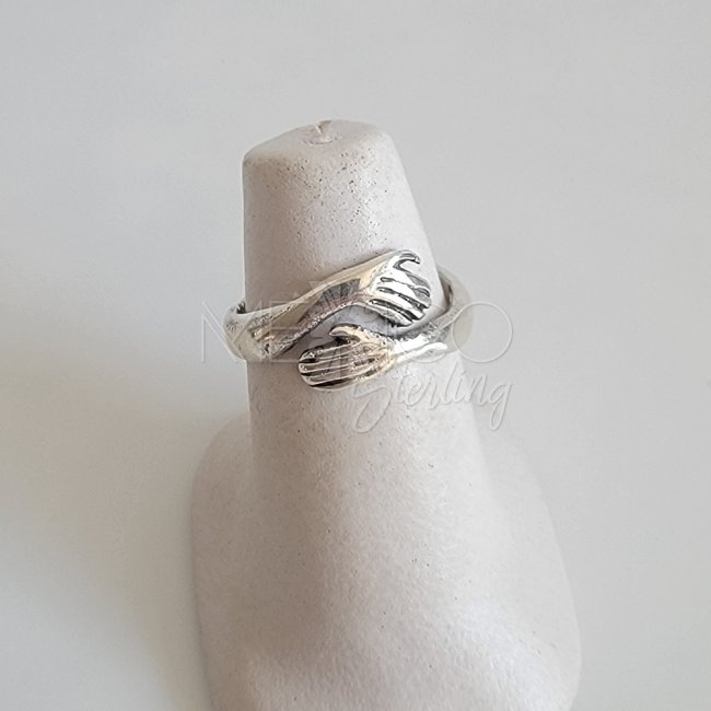 Sterling Silver Tight Embrace Ring