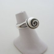 Mexican Silver Ring with a Stylized Rose