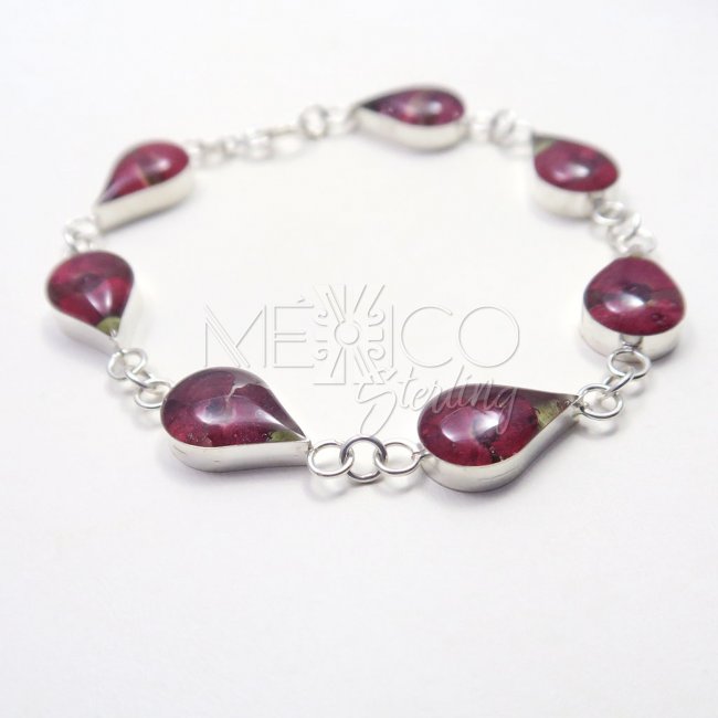 Taxco Silver and Resin Bracelet