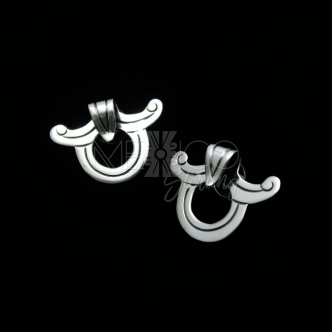 William Spratling Reproduction Silver Earrings - Click Image to Close