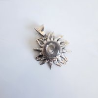 Silver and Abalone Sun Large Pendant