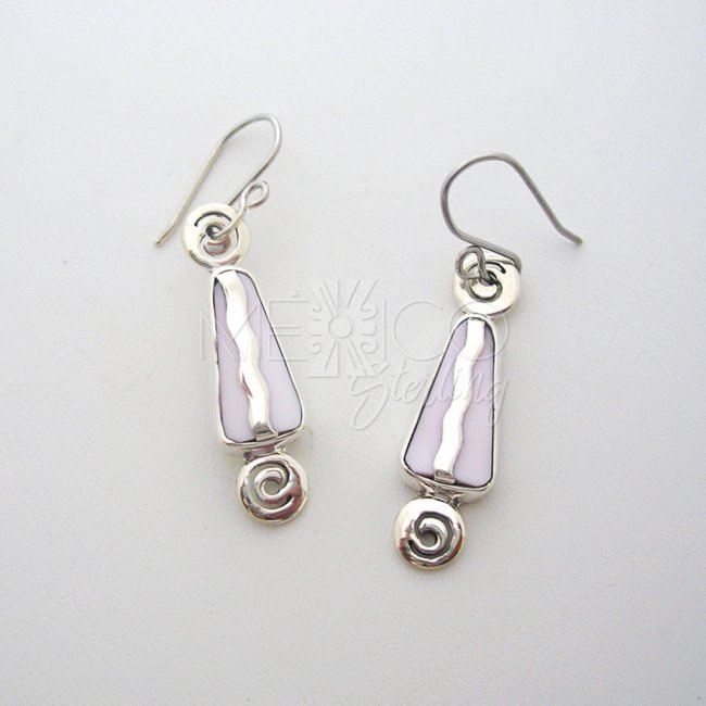 Taxco Silver Candy Land Dangle Earrings - Click Image to Close