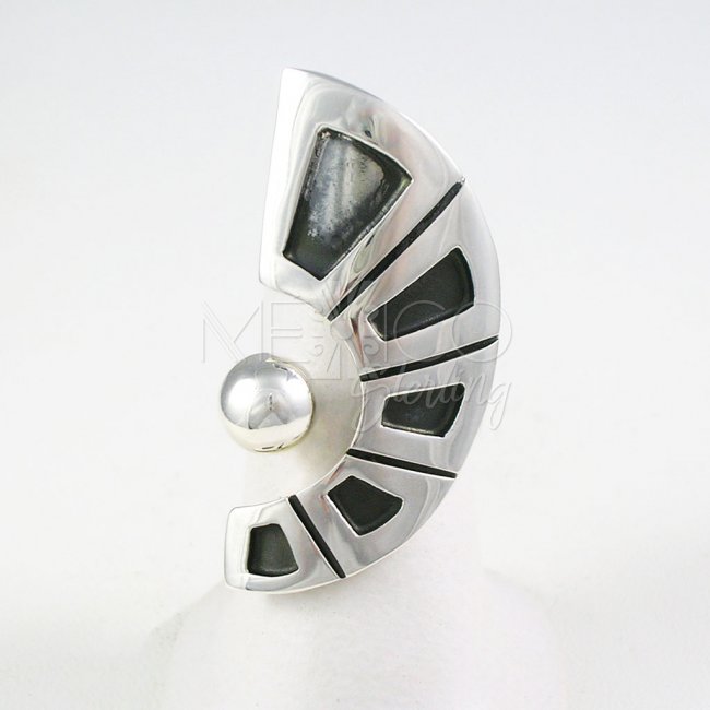 Mexican Silver Stars Organ Ring