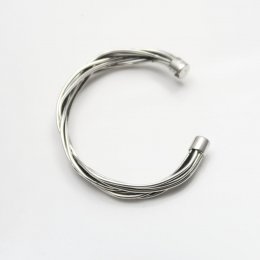 Silver twisted Chaos Thick Bracelet