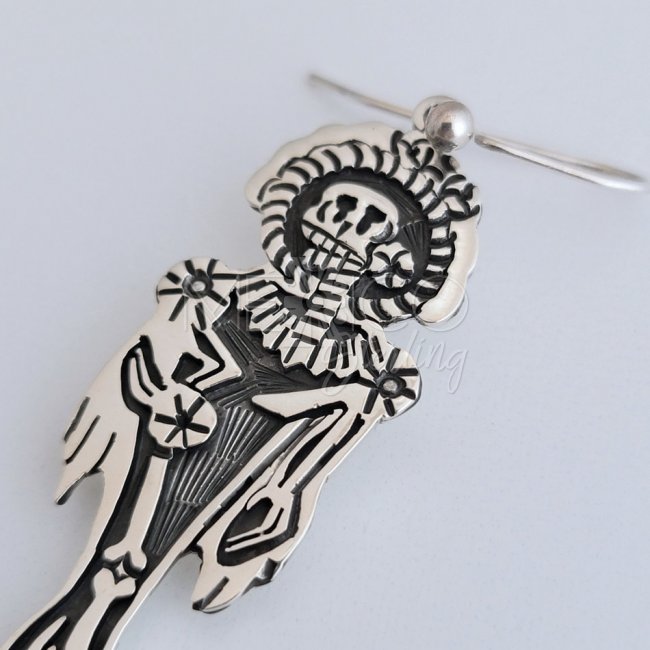 Silver Fashionable Catrina Long Earrings