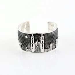 Taxco Silver Magical Town Cuff Bracelet