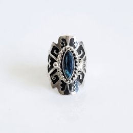 Aztec Oxidized Silver Poison Ring