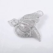 Silver Filigree Peace Dove Pendant-Brooch