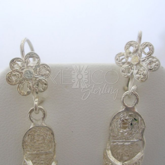 Charming Taxco Silver Filigree Earrings