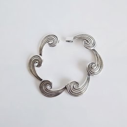 Vintage Reproduction Silver Waves Bracelet