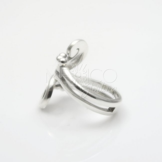 Silver Magic Mayan Waves Ring