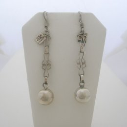 Vintage Taxco Silver Earrings with Spheres