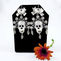 Mazahua Day of the Dead Catrina Earrings