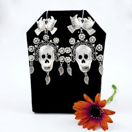 Mazahua Day of the Dead Catrina Earrings