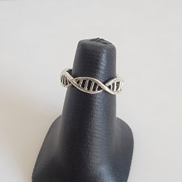 Unique Sterling Silver DNA Shape Ring