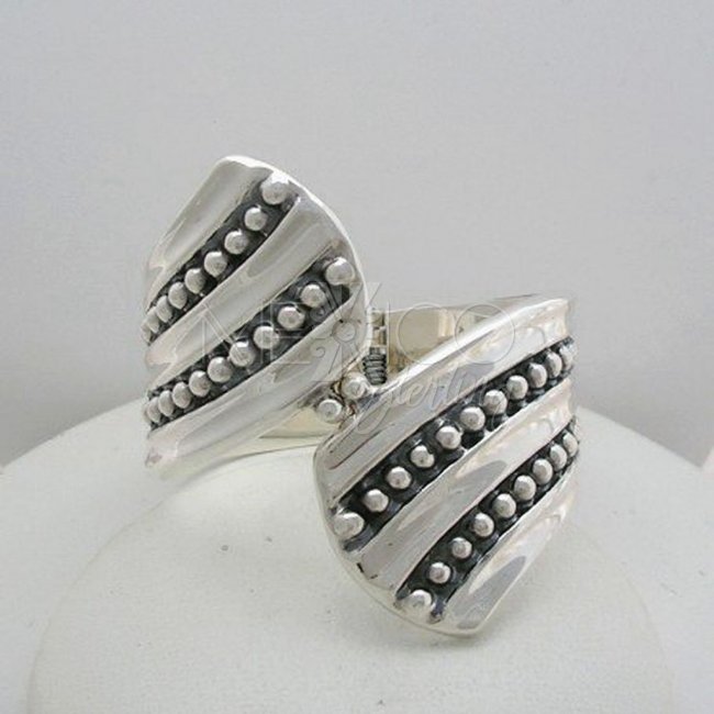 Mexican Silver Decorated Cuff Bracelet