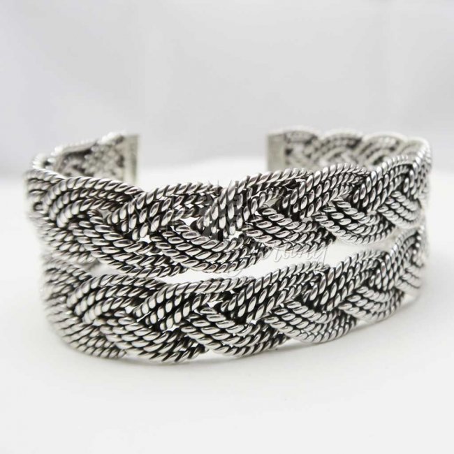 Taxco Romantic Braid Silver Cuff