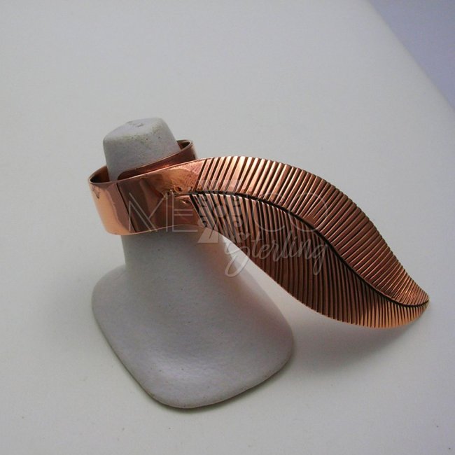 Unusual Mexican Copper Adjustable Ring