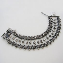 Sterling Silver Bracelet Baroque Style