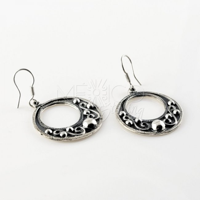 Silver Taxco Hoops Baskets of Love