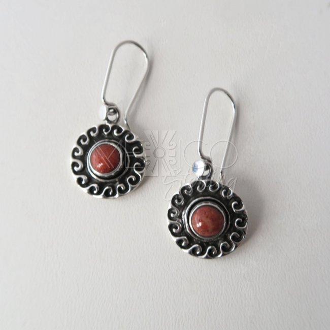 Stone and Silver Mystic Sun Earrings