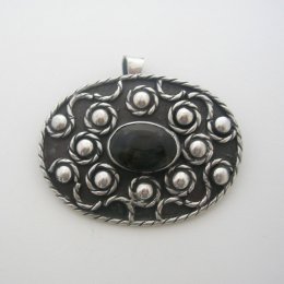 Mexican Vintage Silver Brooch-Pendant