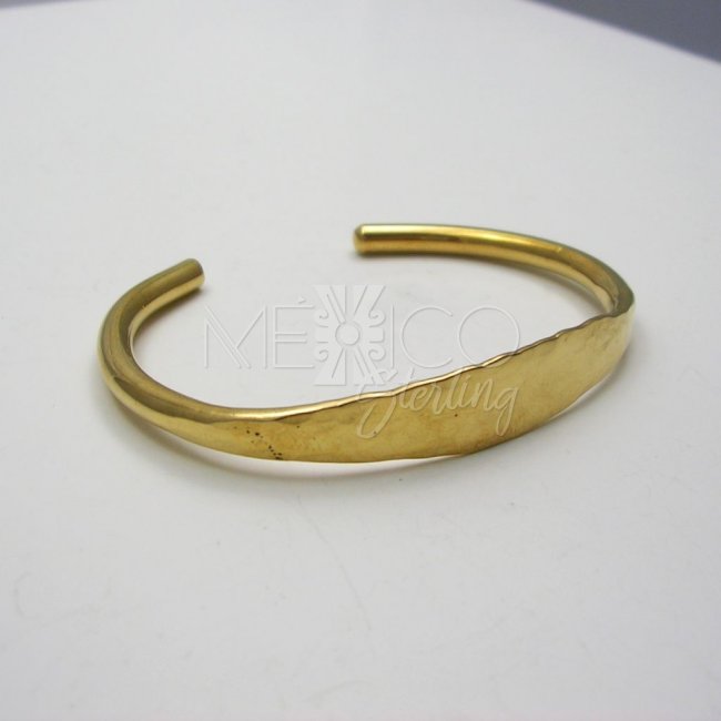 Mexican Hammered Tumbaga Bangle Cuff
