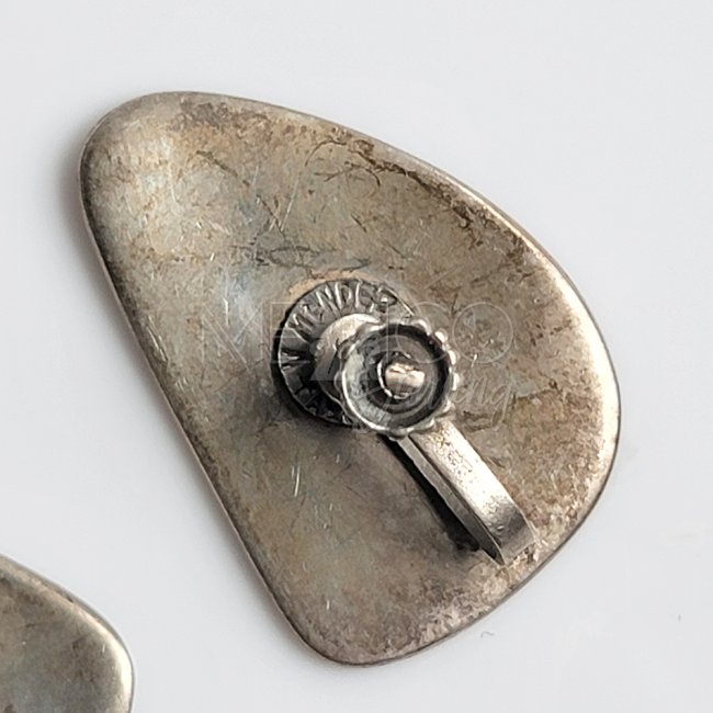 Vintage Silver Cave Paintings Screw Earrings