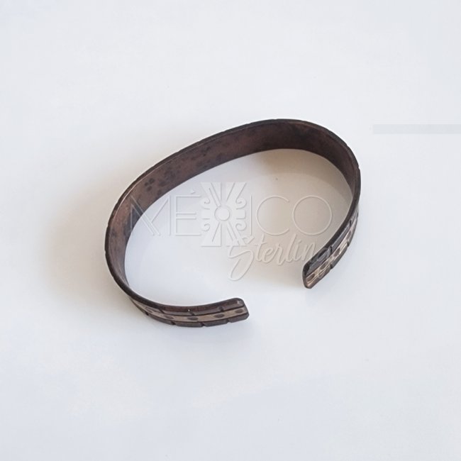 Oxidized Brass and Copper Cuff Bracelet