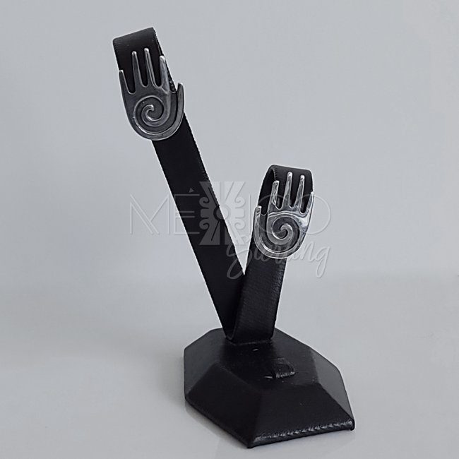 Sterling Silver Tribal Hand Post Earrings