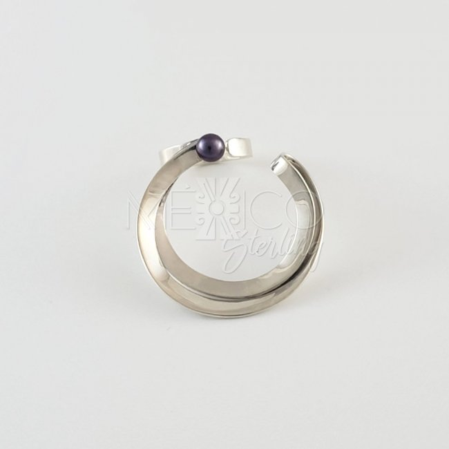 Silver Pearl Infinite Universe Ring