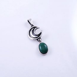 Delicate Taxco Silver Magical Moon Pendant